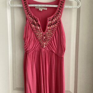 Boston Proper Pink beaded blouse (S)